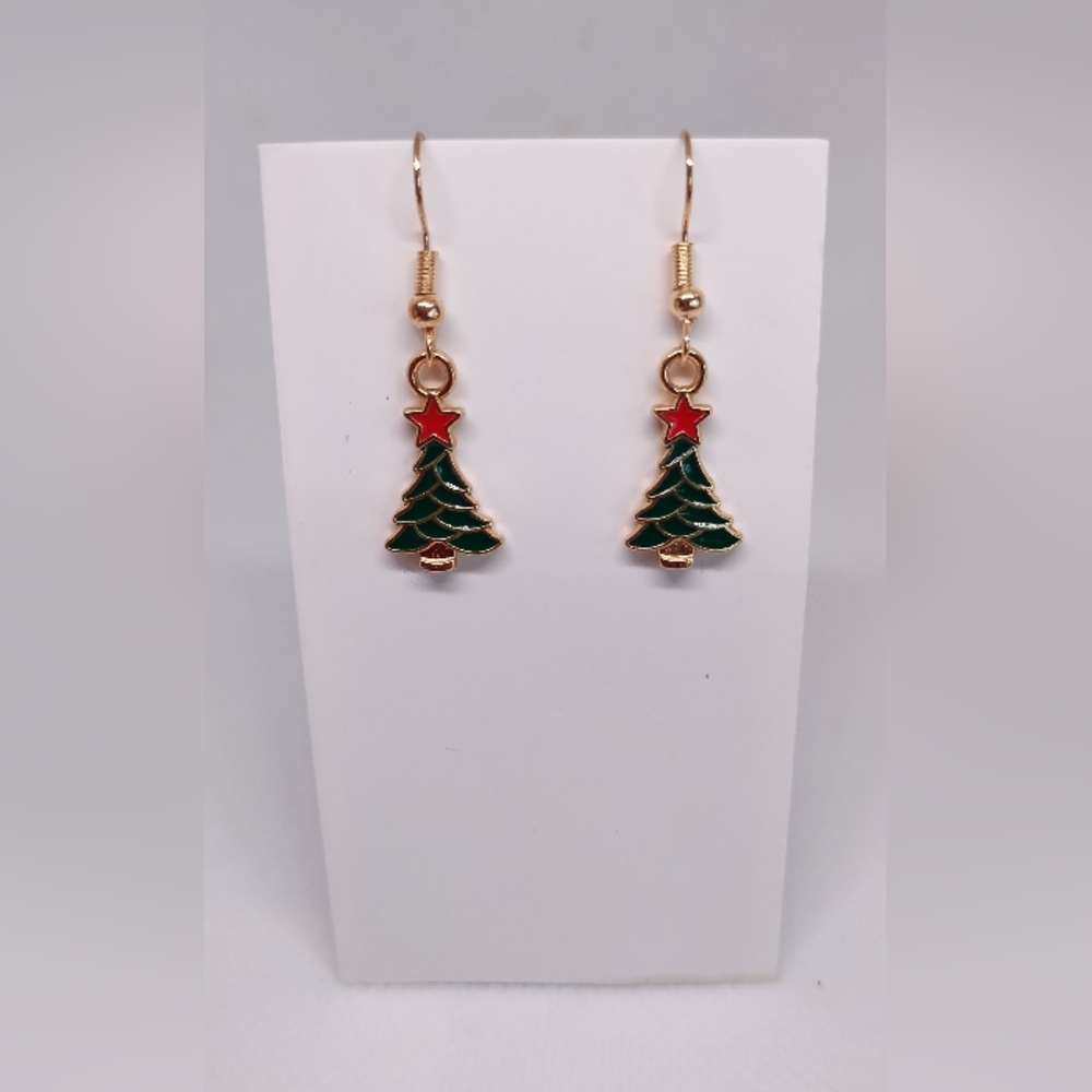 Earrings Christmas‎ Tree Women's New f49